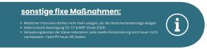 sonstige Maßnahmen