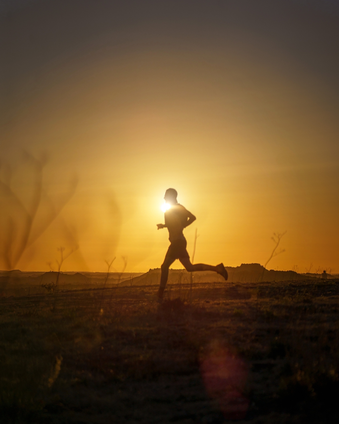 Joggen Sonnenuntergang