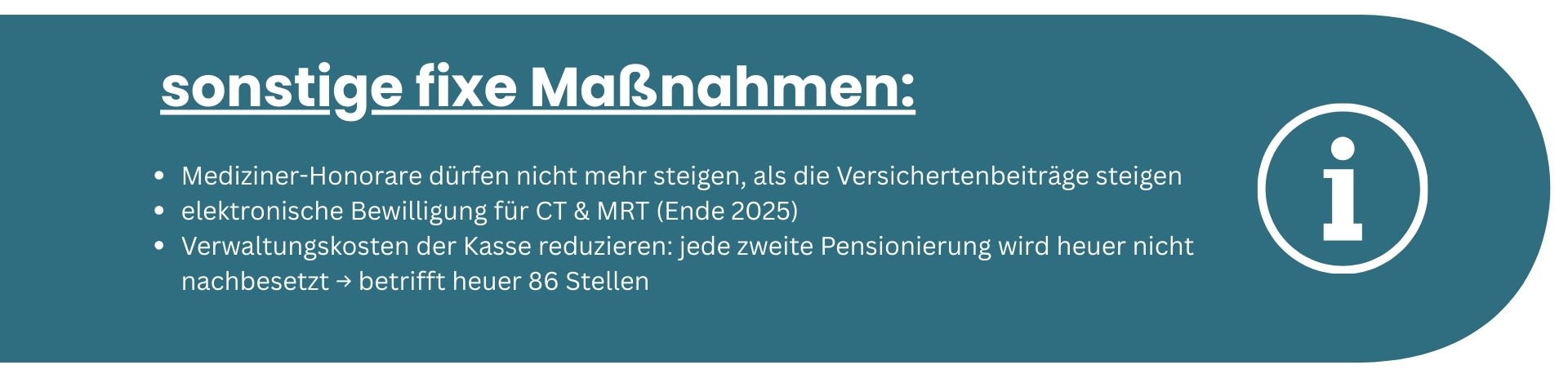 sonstige Maßnahmen