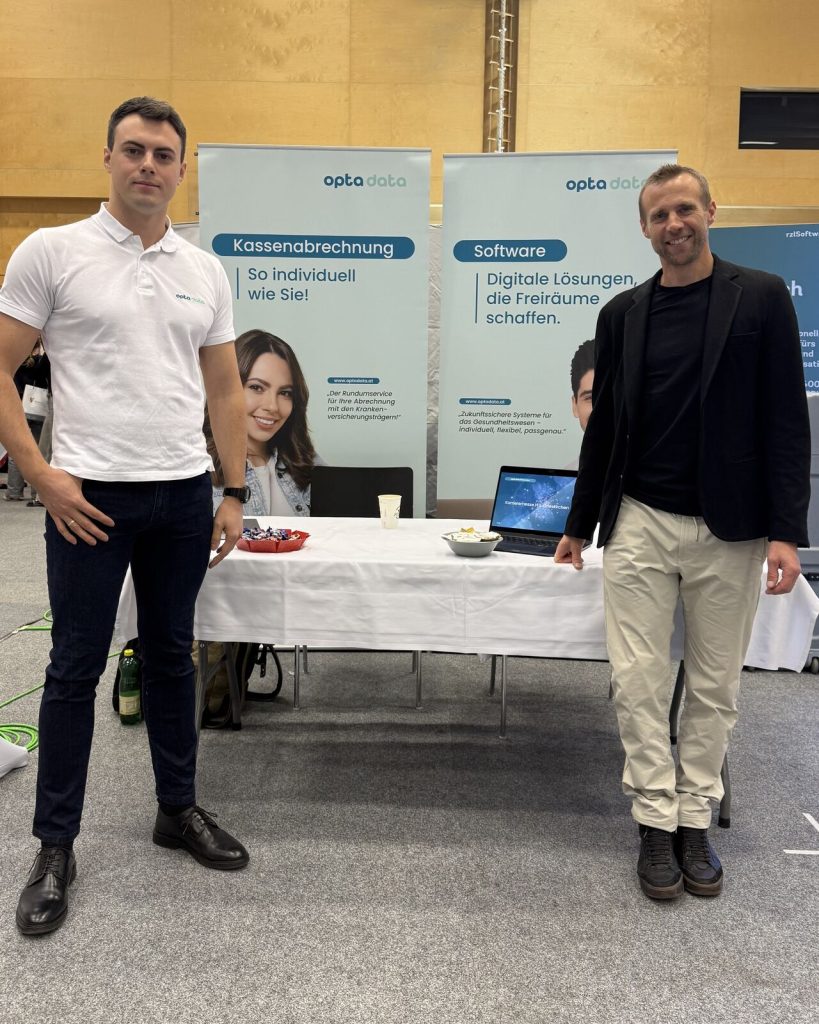Rainer Strassl und Medlin Ademovic am HTL Karrieretag