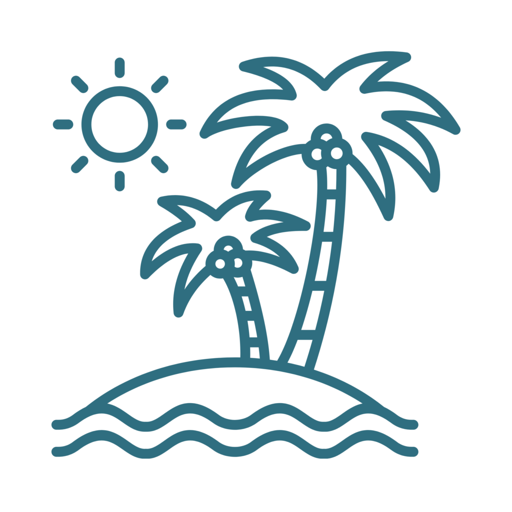 Palme und Sonne Symbol